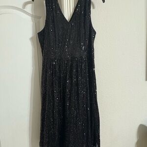 Elegant Black Sequin Dress